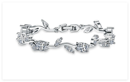 Zircon Tennis Bracelet Bride Ornament Combination