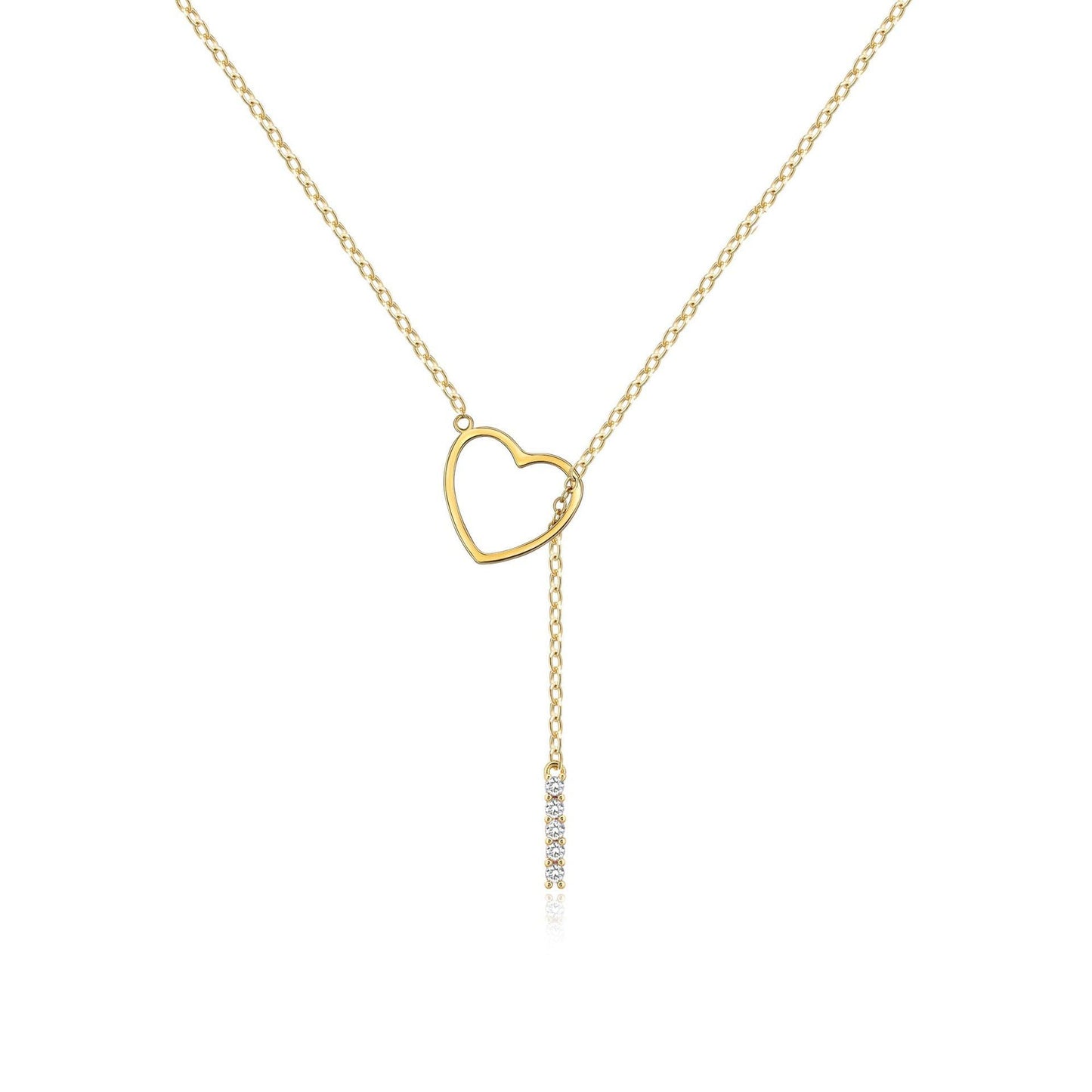 Brass Gold Plating Full Inlaid Zircon Name letter Neclace
