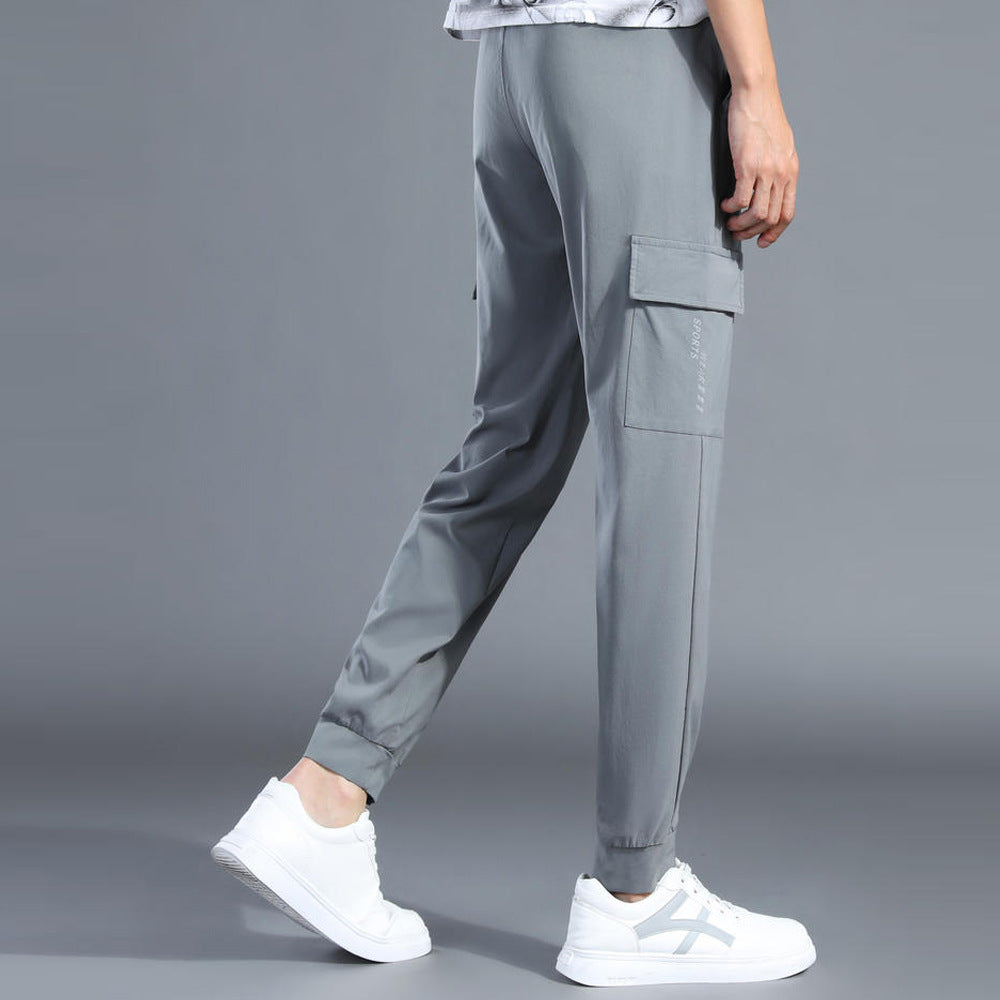 Plus Size Cropped Wear-resistant Breathable Men's Casual Pants