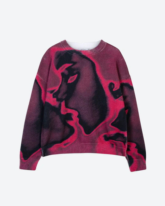 HARAJUKU PRINT PULL OVER SWEATER