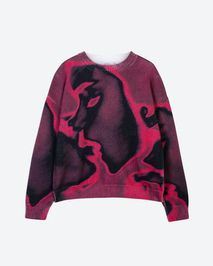 HARAJUKU PRINT PULL OVER SWEATER