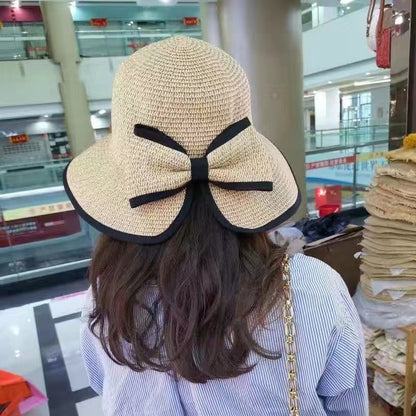 Woven Butterfly Straw Hat Summer Thin Style