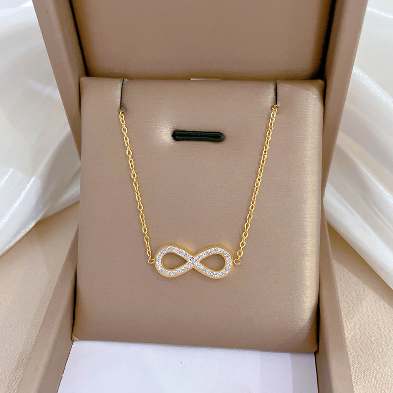 リボン結びの目がミニマリストなストーブの本物の金ネックレス（女性用）