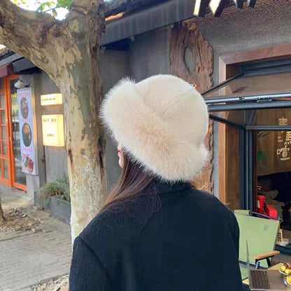 Fur Fluffy Plush Warm Beanie Hat