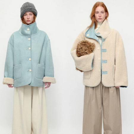 FROST FUR AZURE SHEAR WENDBARER MANTEL