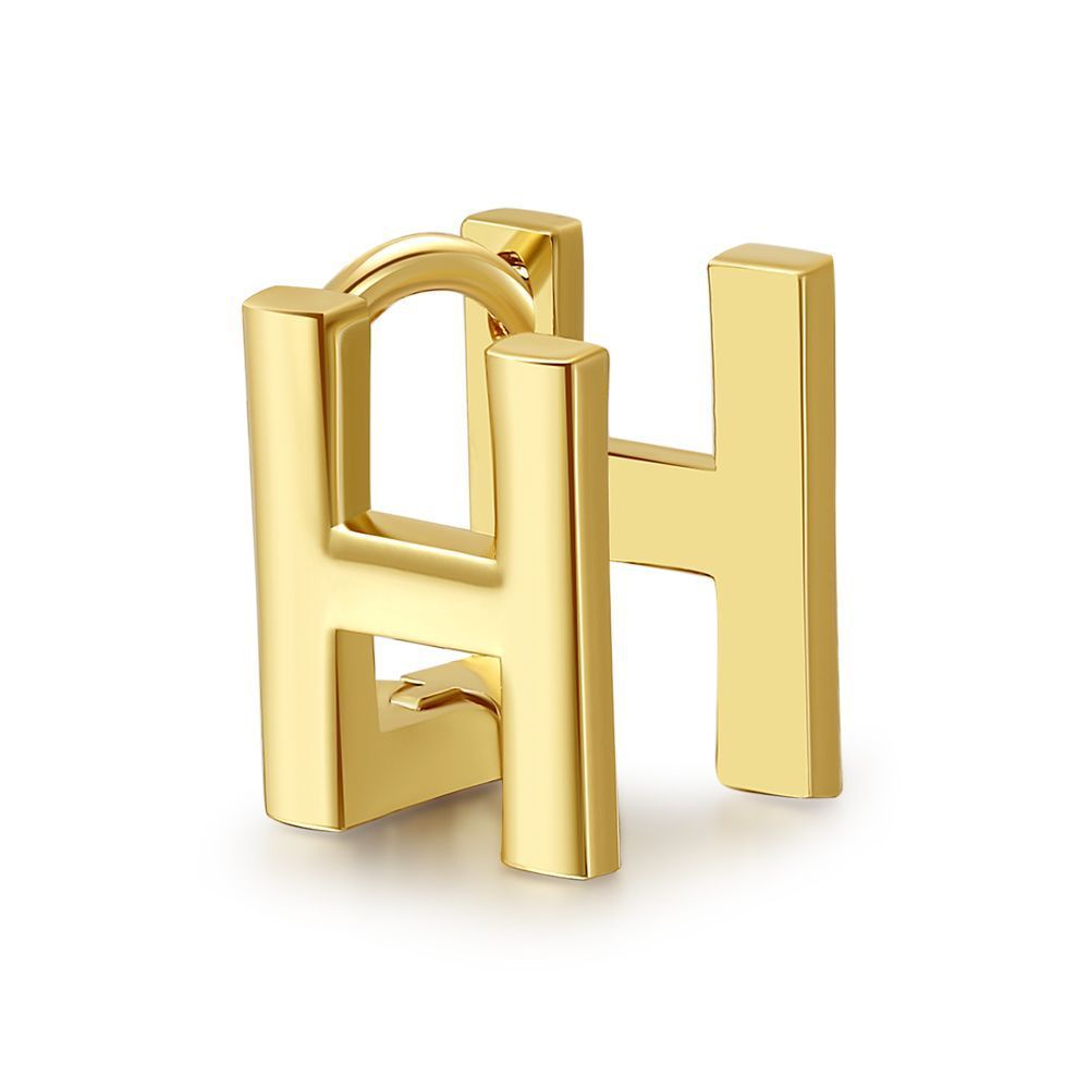 18K Gold Color Preserving Jewelry Name Letter Earrings Earrings