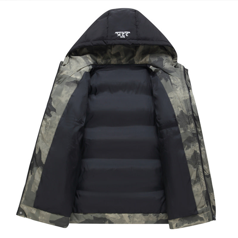 Cotton-padded Men's Simple Jacket