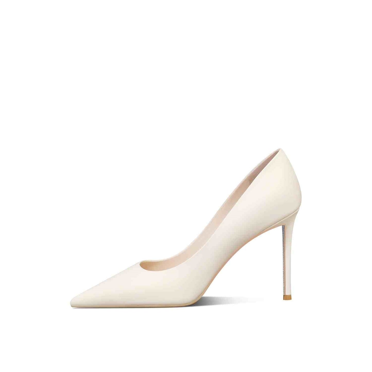 Pointed High Heels Women's Stiletto Heel Leather Pumps Lining material: sheepskin & Upper material: First layer cowhide