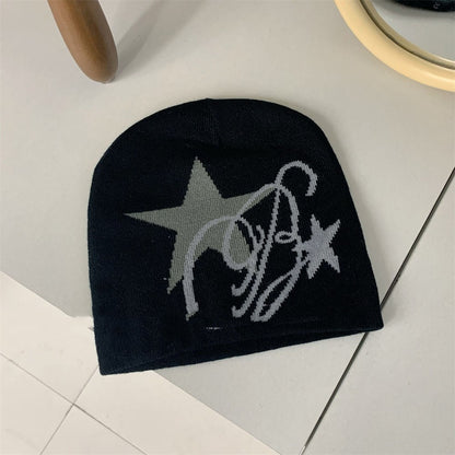 Rockstar Jacquard Knitted Beanie
