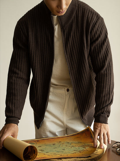 Zipper Cardigan Men's Casual Sweater Coat