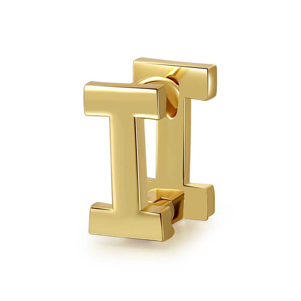 18K Gold Color Preserving Jewelry Name Letter Earrings Earrings
