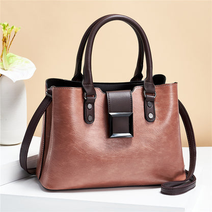 Women Shoulder Bag Big Buckle Handbag