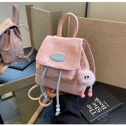 Trendy Women's Fashion Premium Velvet Backpack