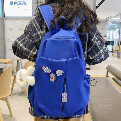 New Simple Solid Color Backpack