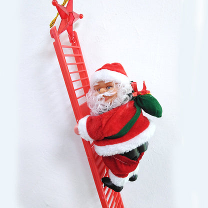 Electric Santa Claus Climbing Ladder & Rope