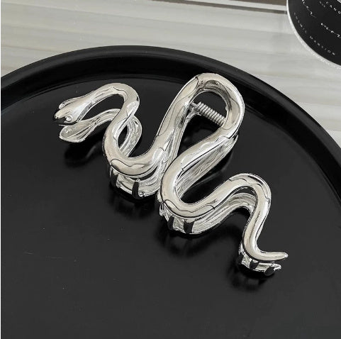 Silver Metal Barrettes Updo Hair Claw