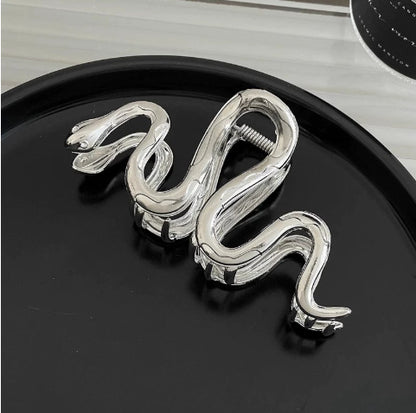 Silver Metal Barrettes Updo Hair Claw