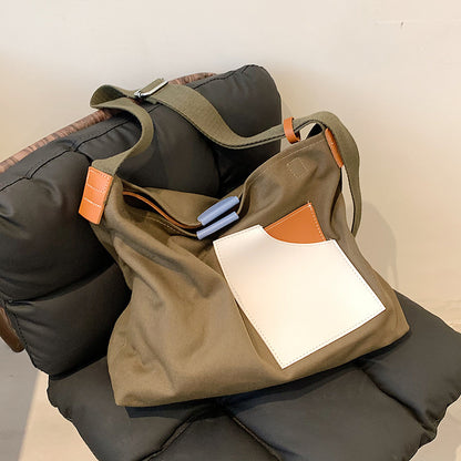 Young College Students Entrust A Specific Canvas Bag