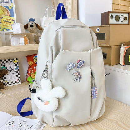 New Simple Solid Color Backpack