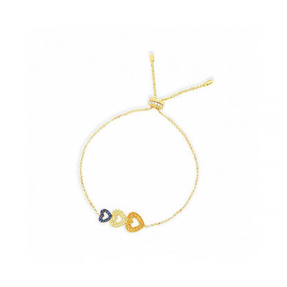 Three-color Heart Temperament Forest Love Design Bracelet