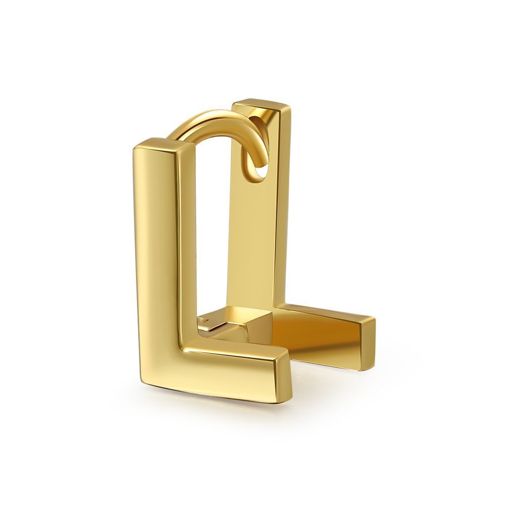 18K Gold Color Preserving Jewelry Name Letter Earrings Earrings