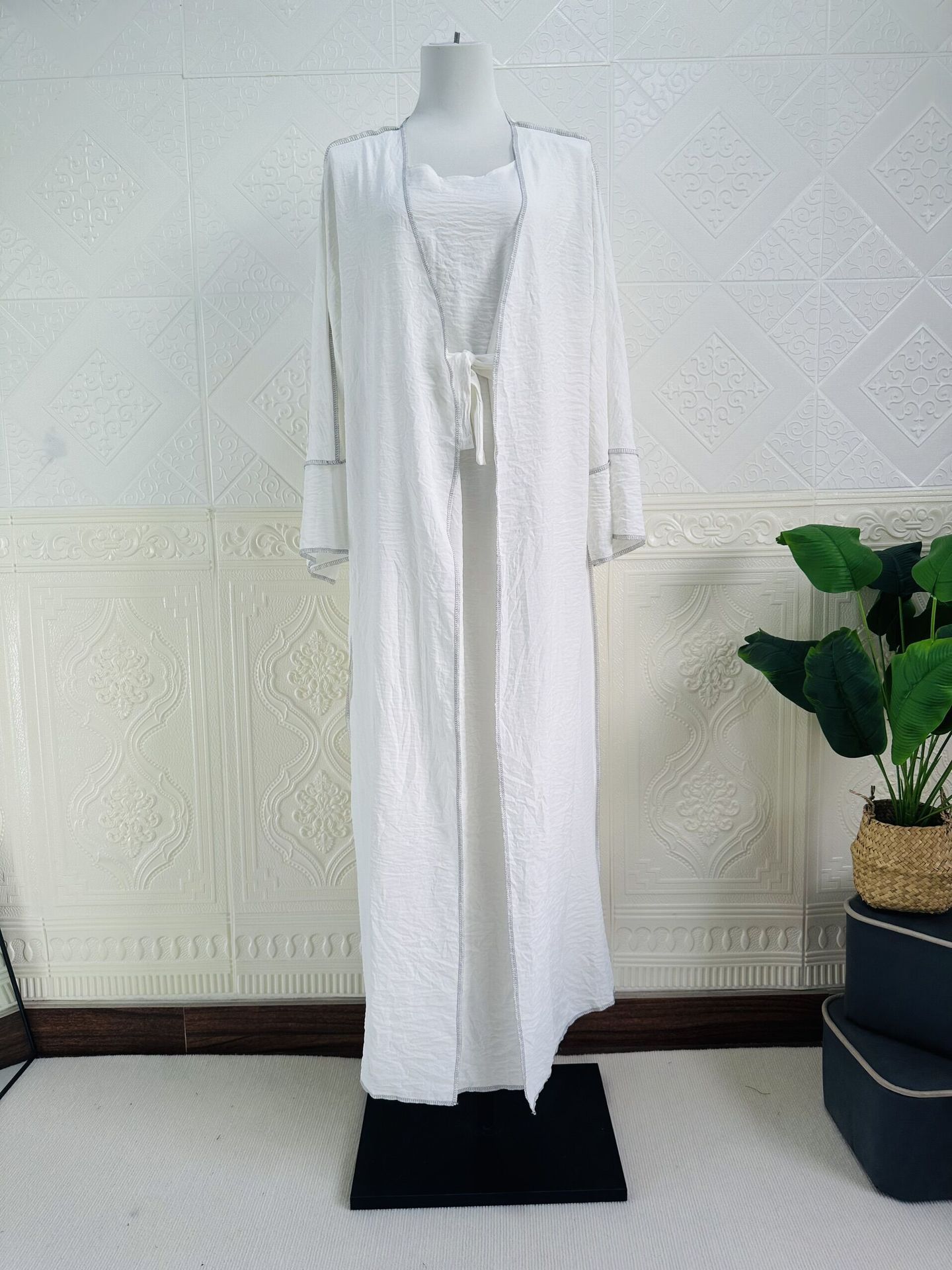 Cardigan With Inner Wear Dress Abaya