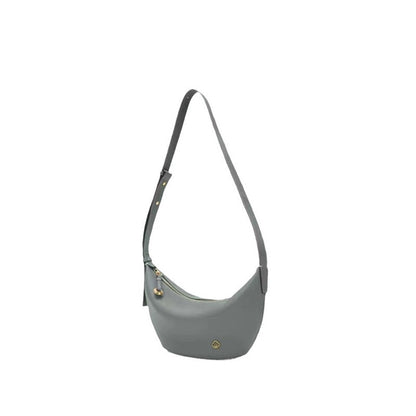 Soft Boat Vegan Leather Horn Shoulder Crossbody Bag