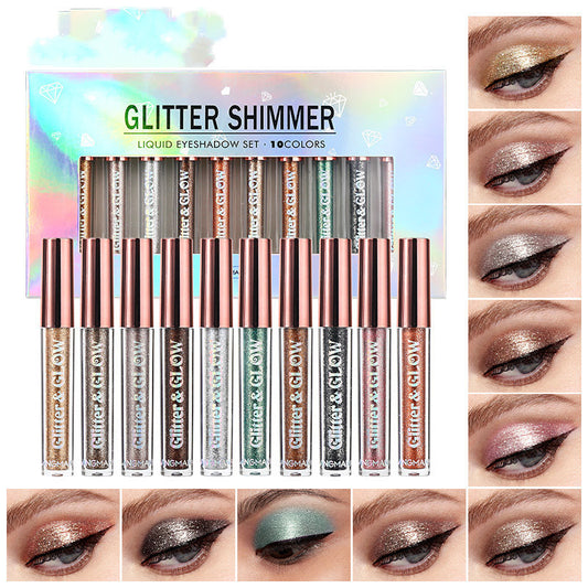 Diamond Shine Liquid Eye Shadow 10 Sets