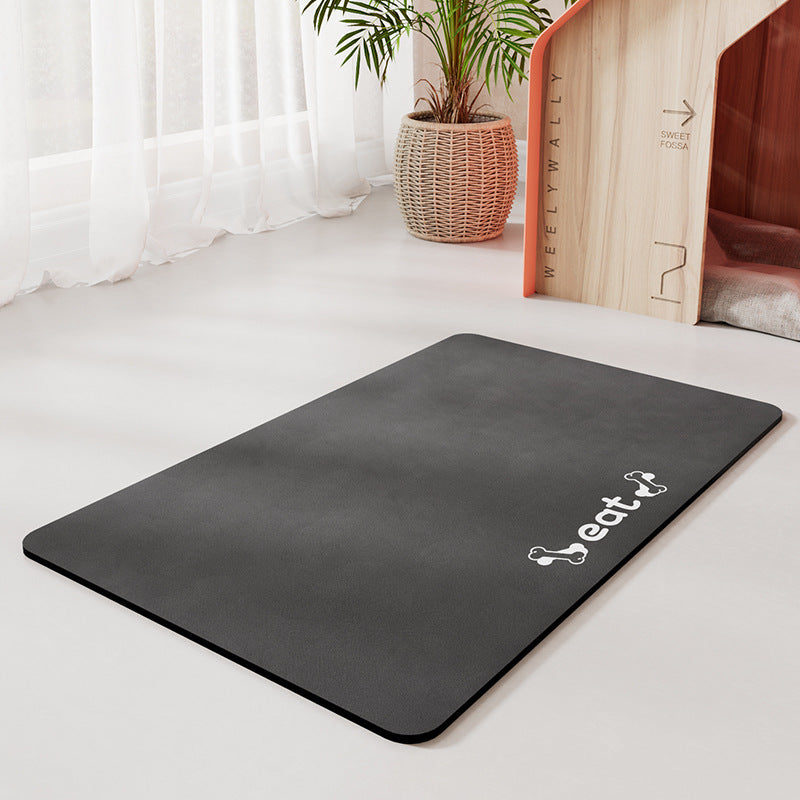 Minimalist Pet Feeding Mat Repeated Washing Water-absorbing Non-slip Mat