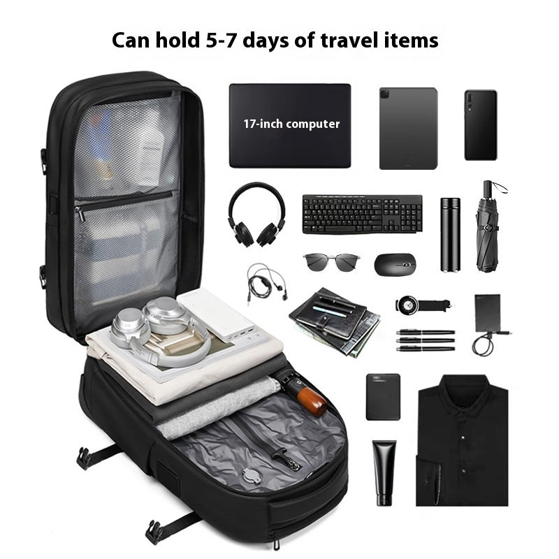 Expandable Trolley Backpack Large Capacity with Built in Vaccum Pump Option.