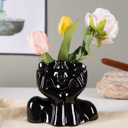 Home Decor Ceramic sculpture Crafts Flower Vase