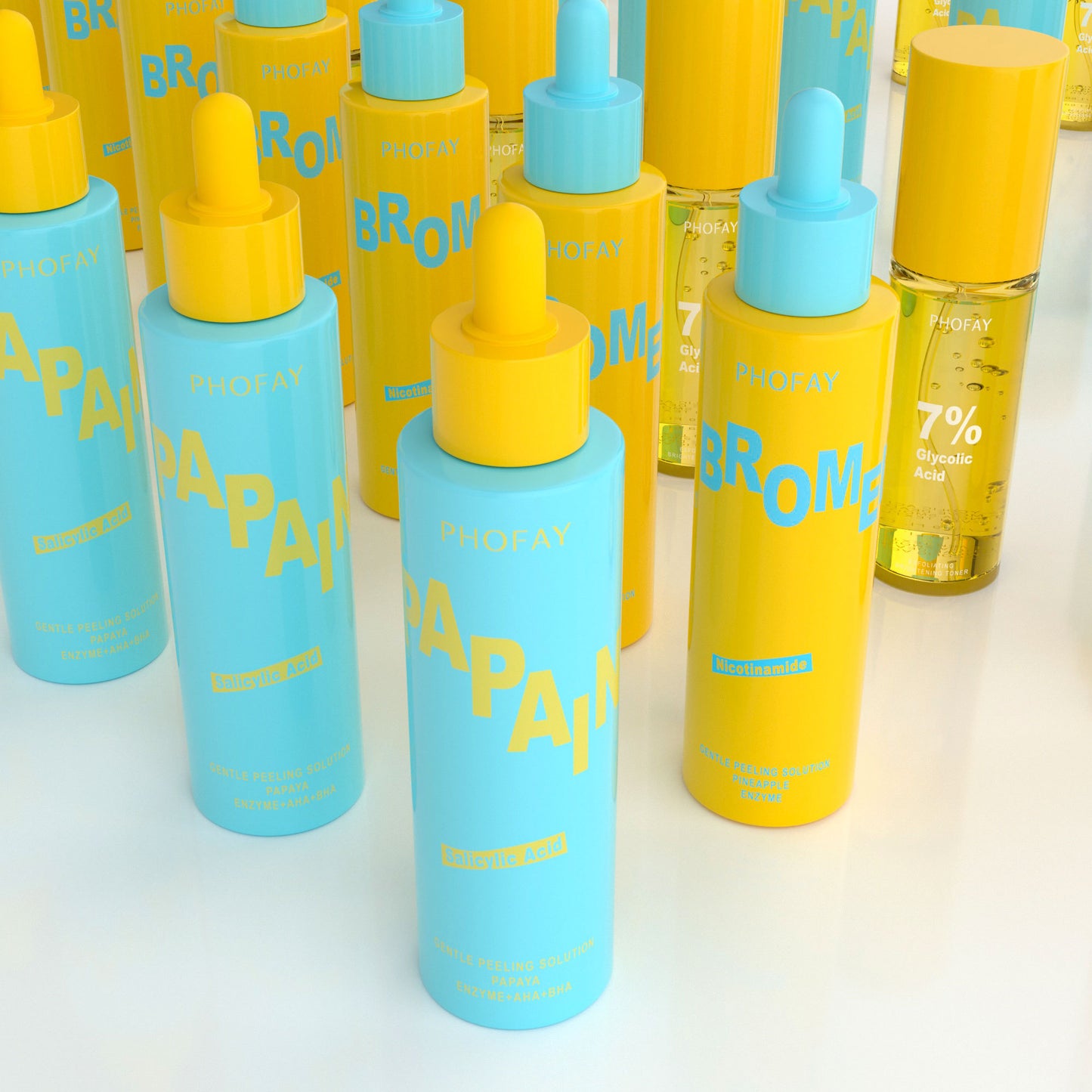 PHOFAY GENTLE PEELING AHA BHA PAPAYA ENZYME SOLUTION SET