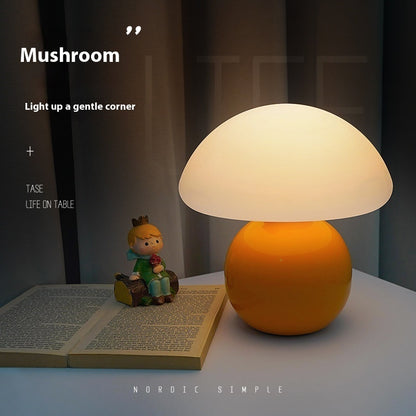 Cream Mushroom Decorative Table Lamp