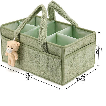Diaper Caddy Organizer For Changing Table, Storage Basket For Wipes Etc
