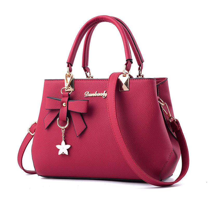 Women Shoulder Bag With Bowknot Star Pendant