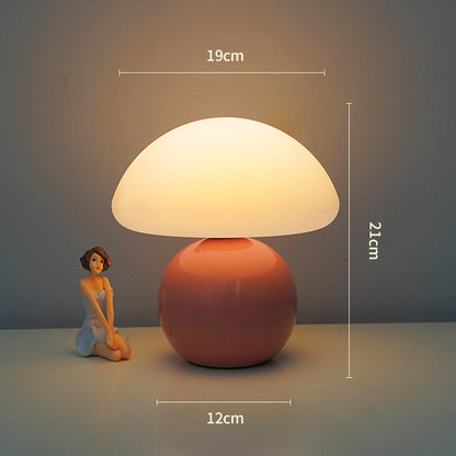 Cream Mushroom Decorative Table Lamp