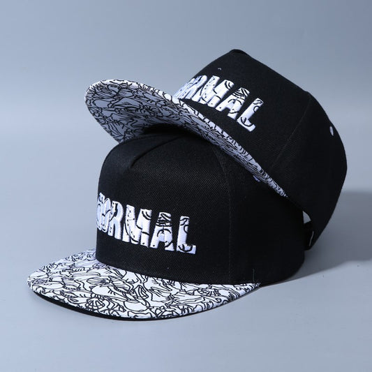 Men's Hip Hop Letter Embroidered Flat Brim Cap