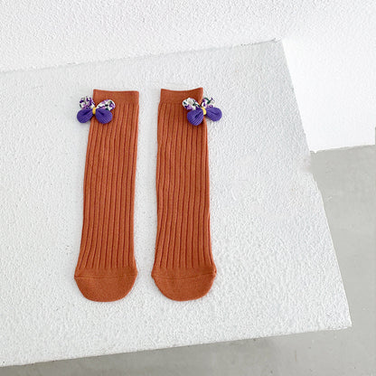 Bowknot Girls Straight Socks