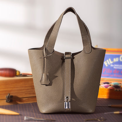 Hand Made Soft Leather Bucket Style Handbag