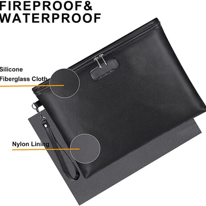 Zippered File Liquid Silicone Fire Protection Data File Buggy Bag