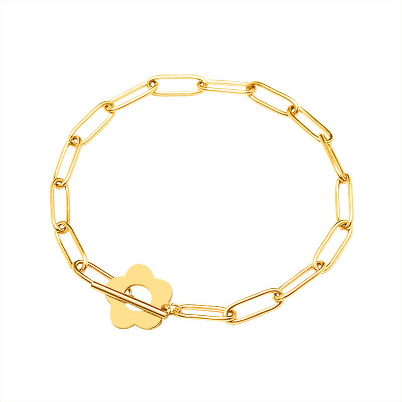 All-match Bracelet Titanium Steel Plated 18K Gold bracelet