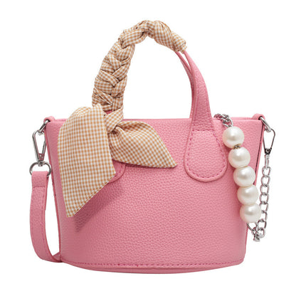 Candy-colored Bucket Simple Cross-body Bag