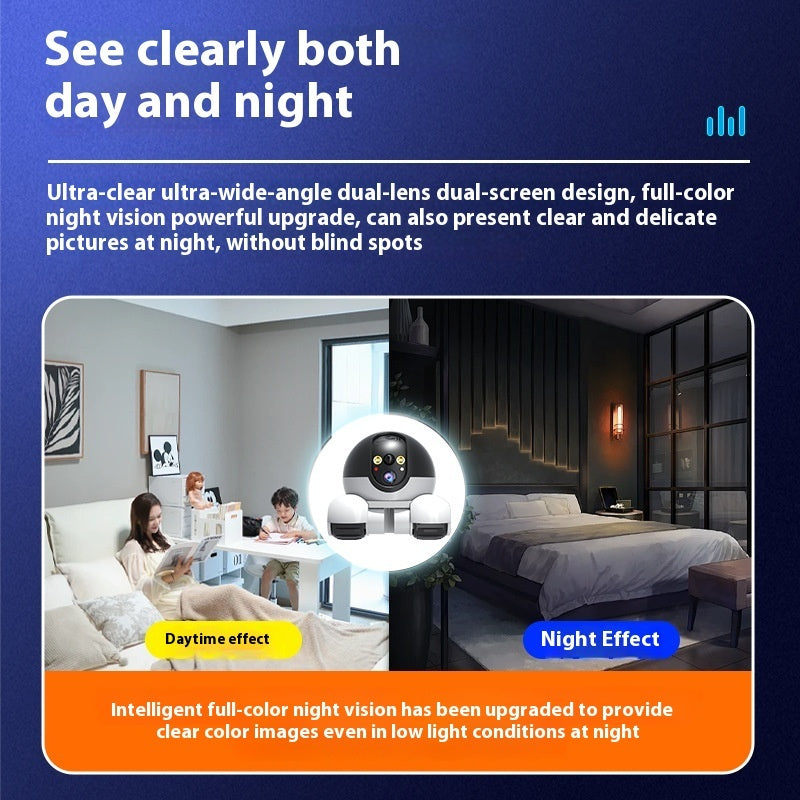 Wireless Smart 360-degree HD Dual Lens Remote Robot Camera