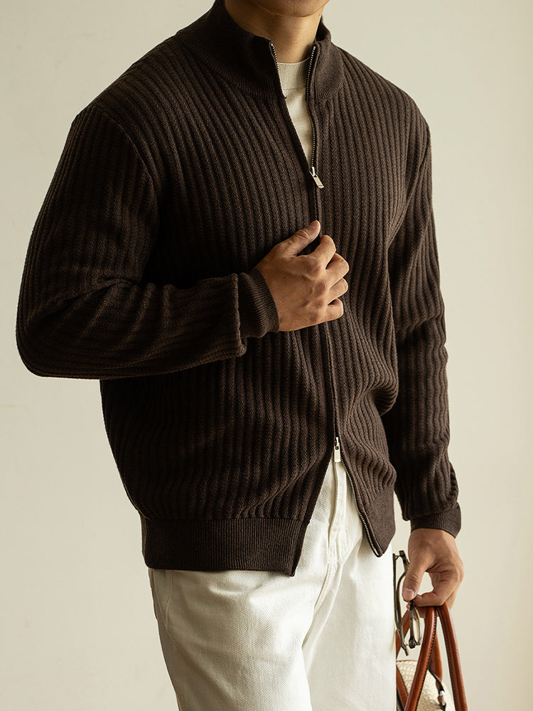 Zipper Cardigan Men's Casual Sweater Coat