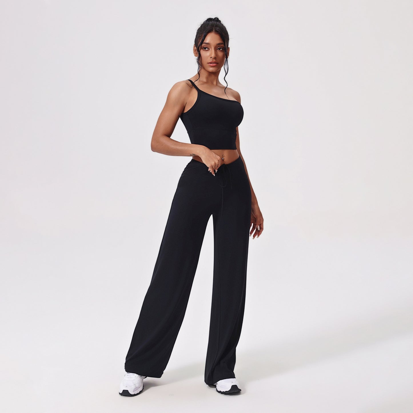 SLANT SHOULDER YOGA 2 PIECE SUIT