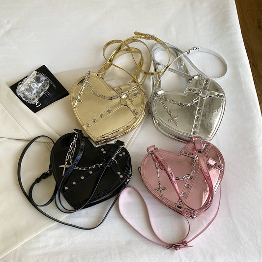 Chain Heart-shaped Bags Large Capacity Love Shoulder Bag For Women