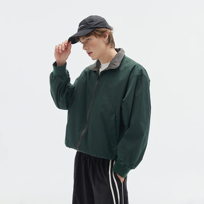 Retro Stand Collar Jacket For Men