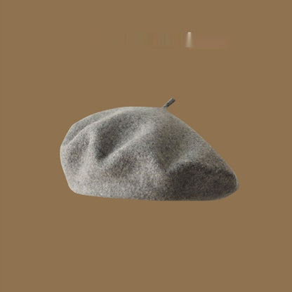 Wool Beret Girls' Japanese Style Artistic Vintage Painter Hat