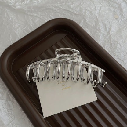 Silver Metal Barrettes Updo Hair Claw