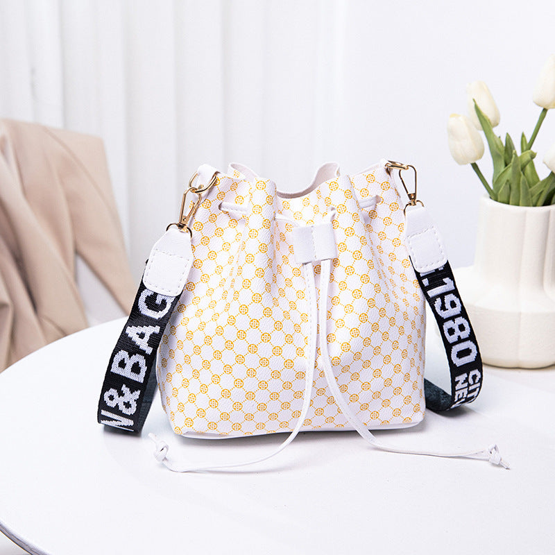 Multi Layer Soft Leather Women's Fashion Simple Shoulder Bucket Bag